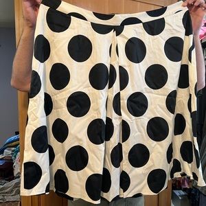 Lane Bryant Size 24 White and Black Dotted Skirt